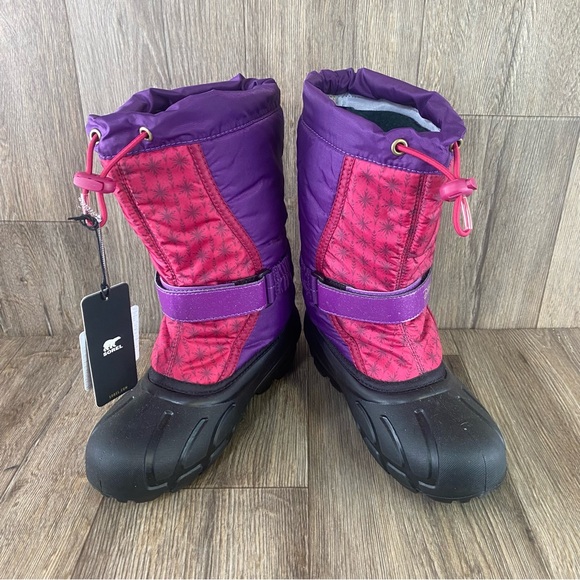 Sorel Disney Frozen Boot Girls Sz 3 Anna Flurry Waterproof Purple Pink Warm NWT - Picture 4 of 7